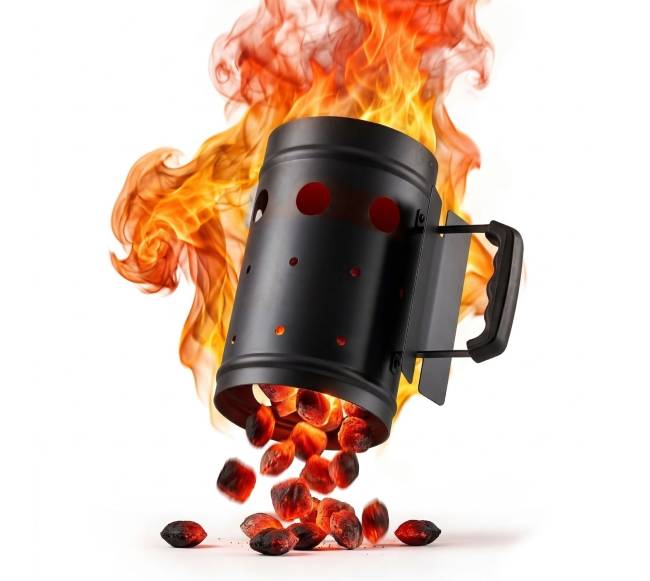 BBQ anglių užkūrimo kaminėlis0