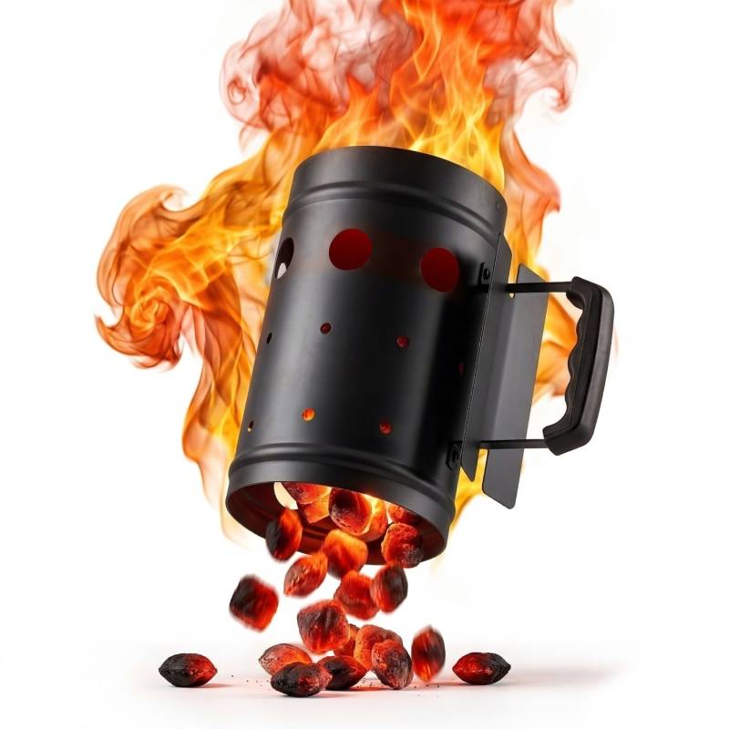 BBQ anglių užkūrimo kaminėlis0