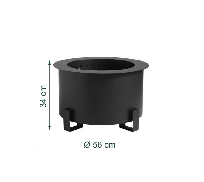 Bedūmis ugniakuras Ø 56 cm3