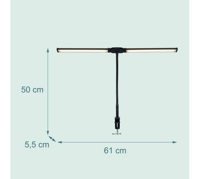Prispaudžiama LED stalinė lempa, 61cm3