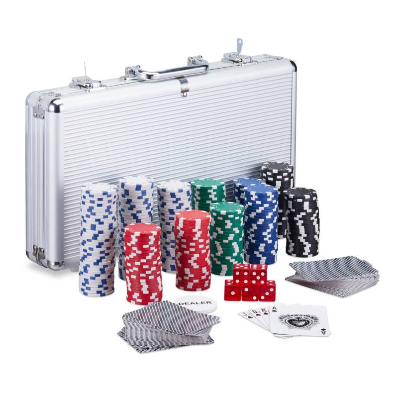Pokerio dėklas su 300 lazerinių pokerio žetonų0