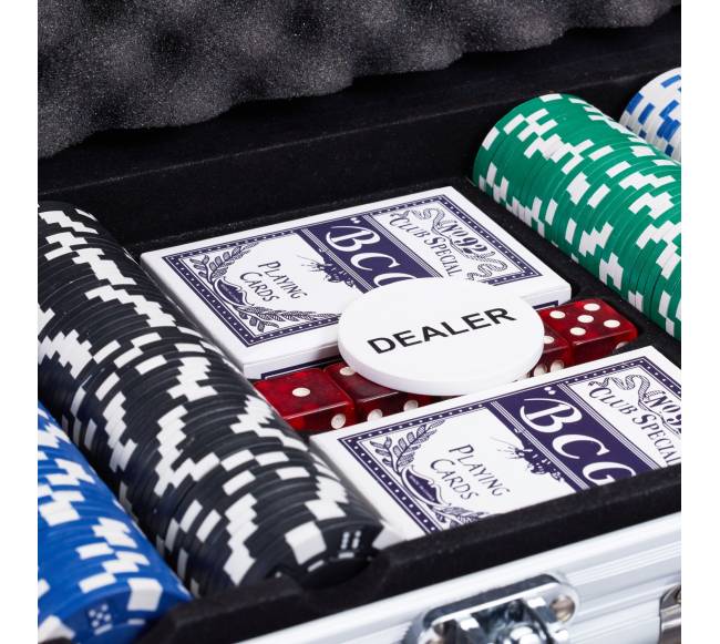 Pokerio dėklas su 300 lazerinių pokerio žetonų6