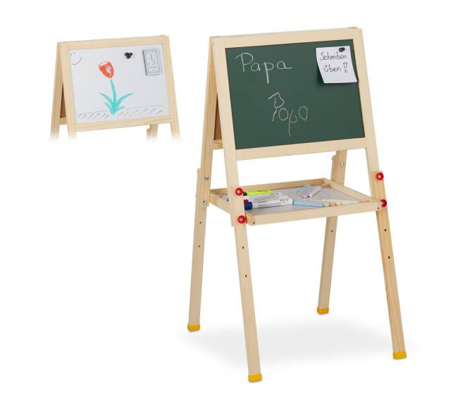 Vaikiška pastatoma kreidinė ir baltoji lenta0