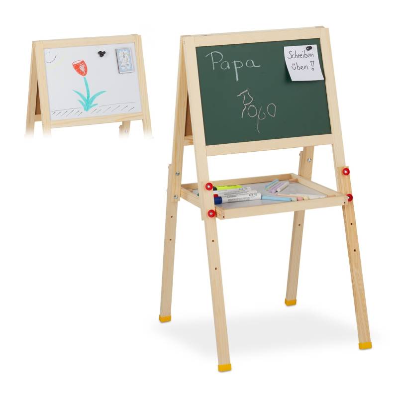 Vaikiška pastatoma kreidinė ir baltoji lenta0