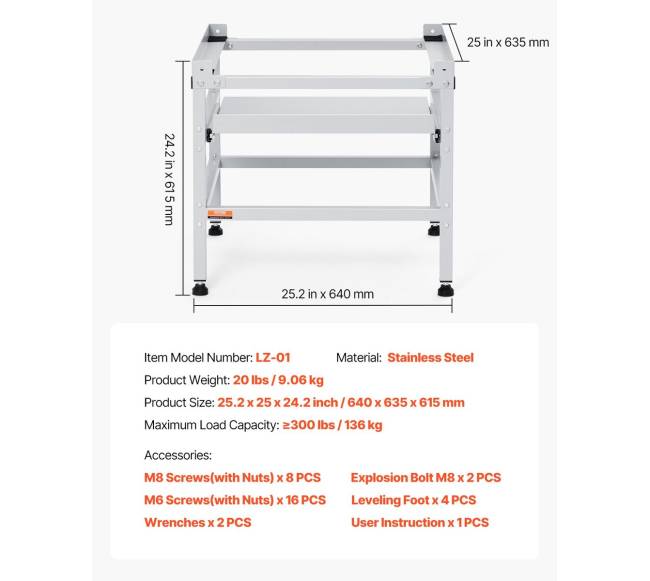 Skalbimo mašinos stovai su padėklu6