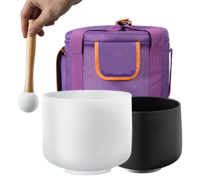 2 vnt. kristaliniai dainuojantys dubenys su nešyklėmis9