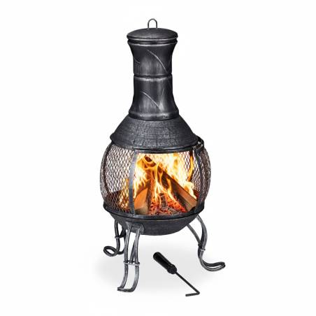 Pilka sodo krosnelė „chiminea“0