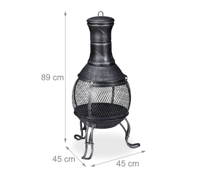 Pilka sodo krosnelė „chiminea“3