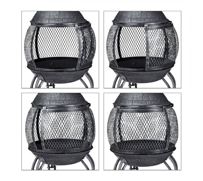 Pilka sodo krosnelė „chiminea“5