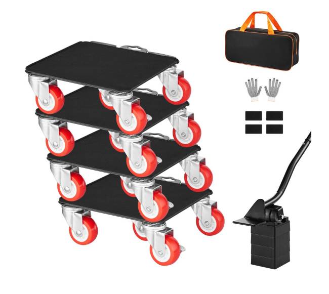 Baldų pervežimo vežimėlis su 5 ratukais 1575 kg talpa8
