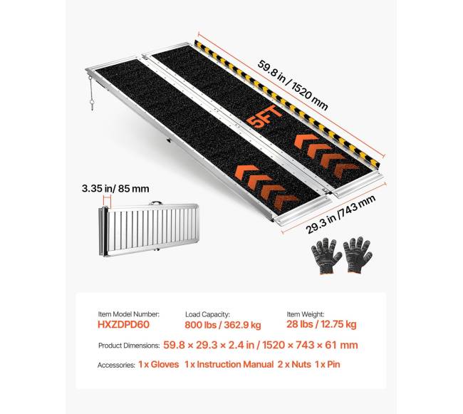 Sulankstoma neįgaliojo vežimėlio rampa 1520 mm6