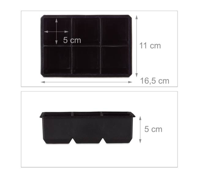 Silikoninė ledo kubelių forma, 5 cm3