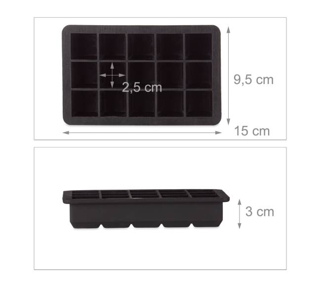 Silikoninė ledukų formelė 2,5 cm3
