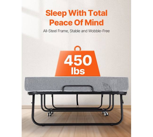 Sulankstoma lova svečiams su 5 cm putų čiužiniu2