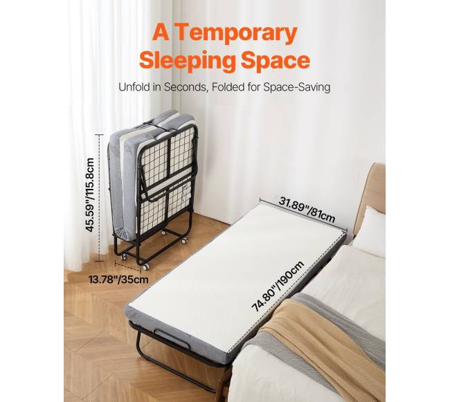 Sulankstomoji lova su 12,7 cm čiužiniu suaugusiems1