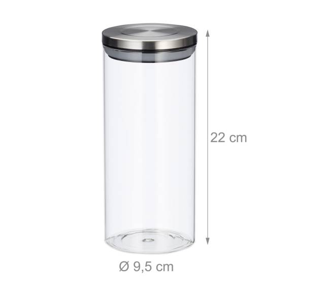 Stiklinių laikymo indų rinkinys, po 1,3 l kiekvienas3