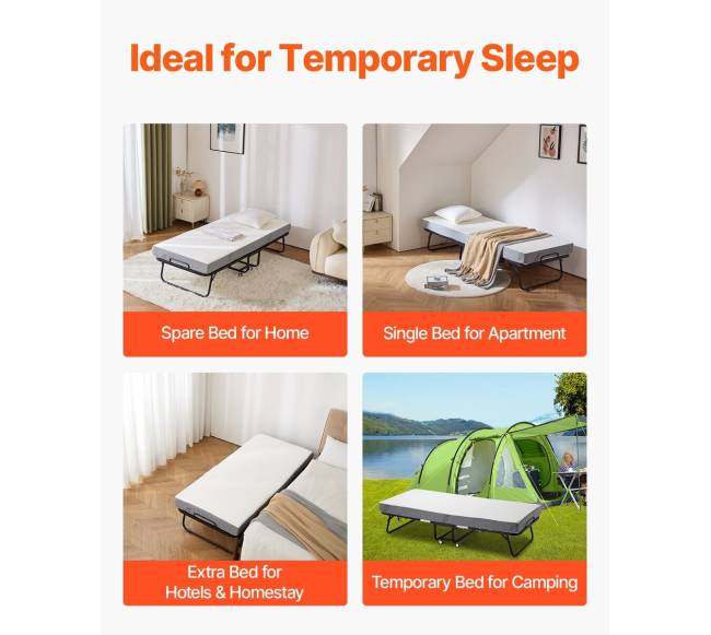 Sulankstomoji lova su 12,7 cm čiužiniu suaugusiems5