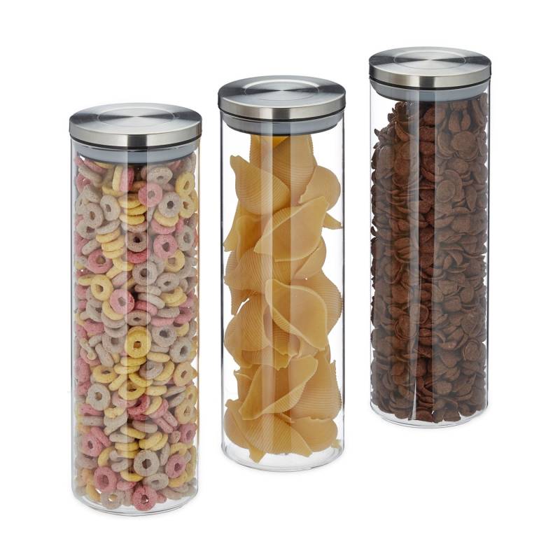 3 laikymo stiklainių rinkinys 1,8 L0