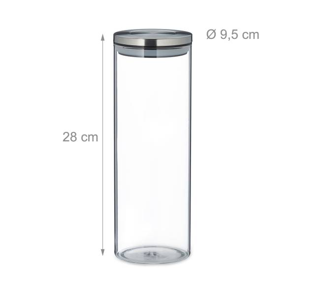 3 laikymo stiklainių rinkinys 1,8 L3