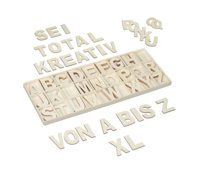 104 dalių medinių raidžių rinkinys XL0