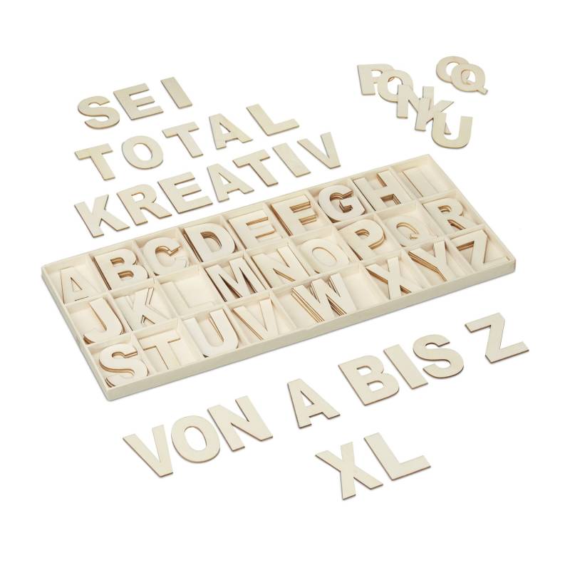 104 dalių medinių raidžių rinkinys XL0