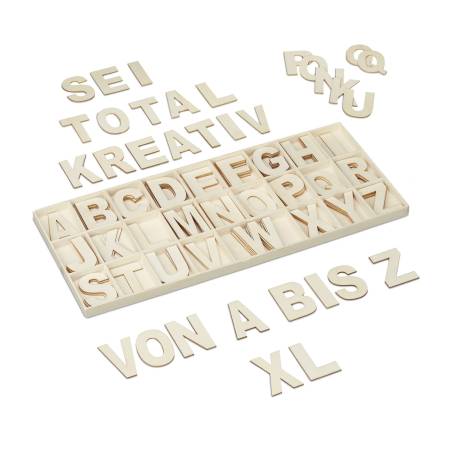 104 dalių medinių raidžių rinkinys XL0