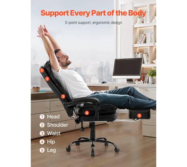 Biuro kėdė su pakoju ir juosmens pagalve1