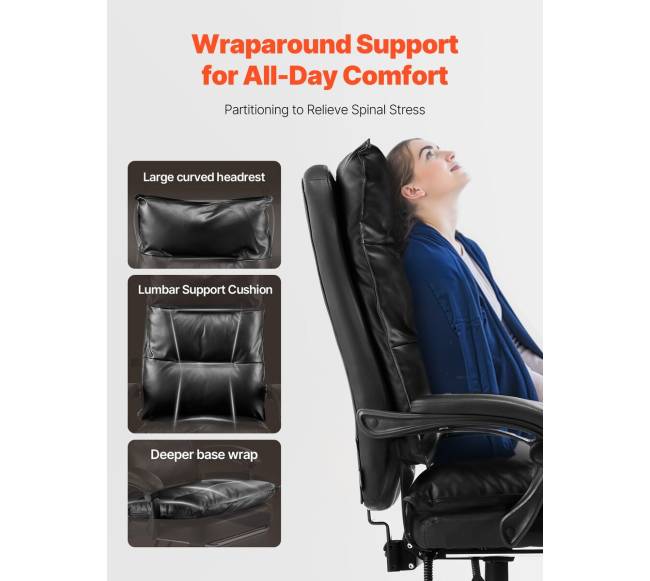 Biuro kėdė su pakoju ir juosmens pagalve3