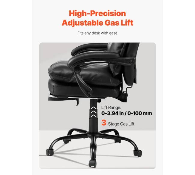 Biuro kėdė su pakoju ir juosmens pagalve5