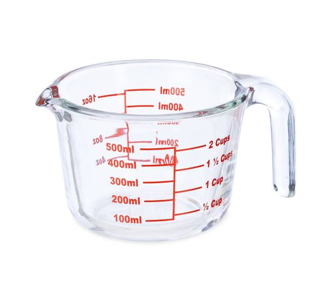 500 ml stiklinis matavimo ąsotėlis0