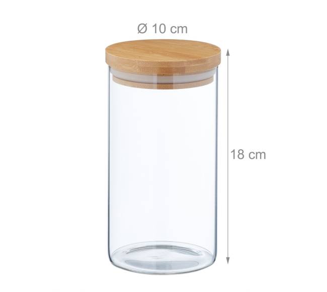 3 laikymo stiklainių su dangteliais rinkinys 1000 ml3