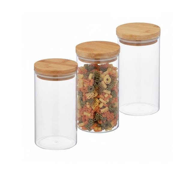 3 laikymo stiklainių su dangteliais rinkinys 1000 ml8