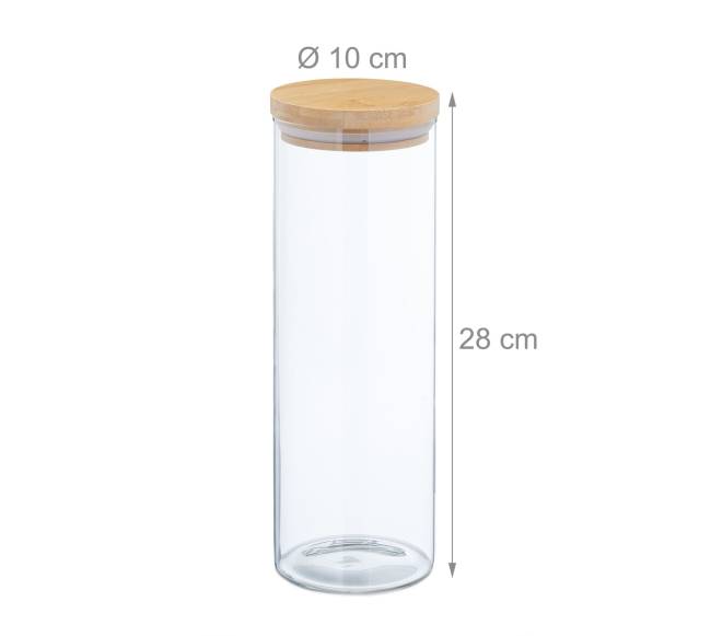3 laikymo stiklainių su dangteliu rinkinys 1600 ml3