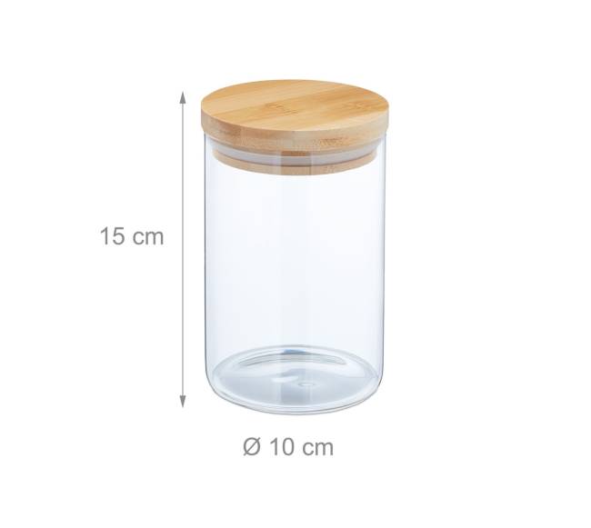 3 laikymo stiklainių su dangteliu rinkinys 800 ml3