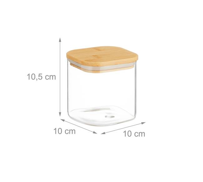 3 laikymo stiklainių su dangteliais rinkinys 600 ml3
