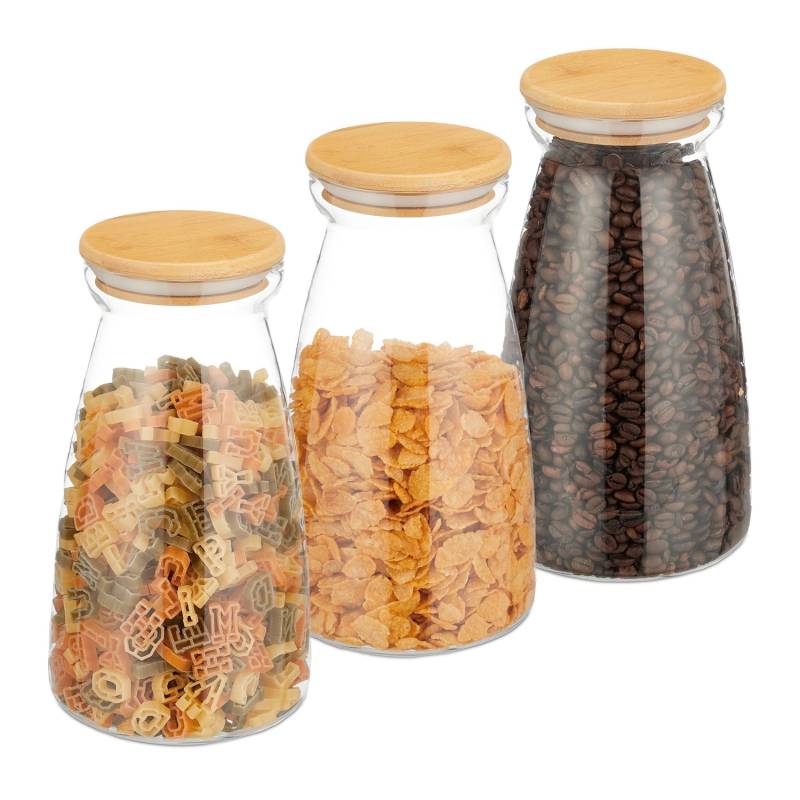 3 laikymo stiklainių su dangteliais rinkinys 1400 ml0