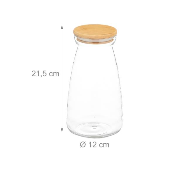 3 laikymo stiklainių su dangteliais rinkinys 1400 ml3