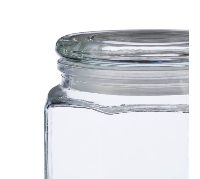 6x 1,3 l stikliniai laikymo indai su dangteliais5