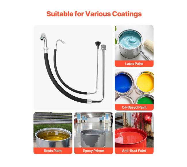 Srauto žarna ir grįžtamojo srauto linijos rinkiniai dažų purkštuvams5