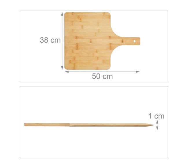 2x XXL bambukinių picos semtuvų rinkinys3