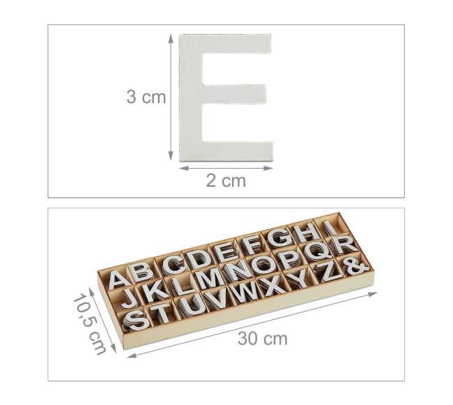 Pilkos medinės raidės, rinkinys 324 vnt.3