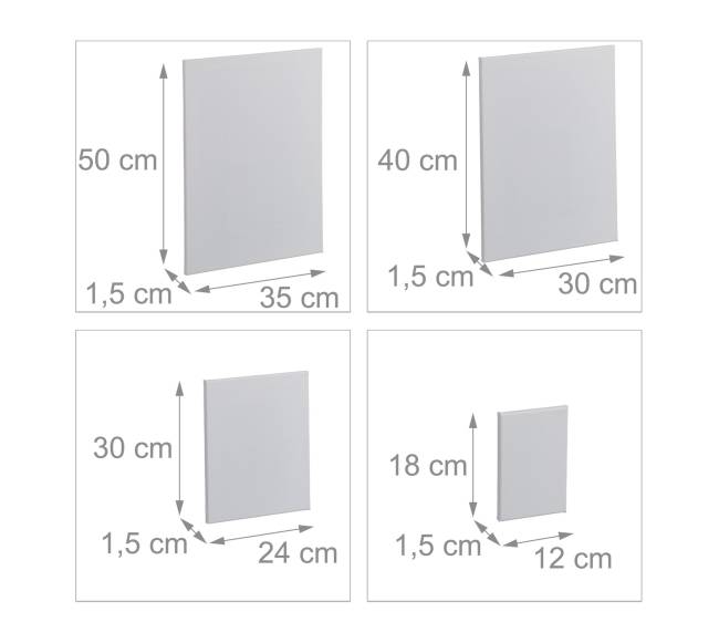 Stačiakampių drobių rinkinys iš 12 vnt.4