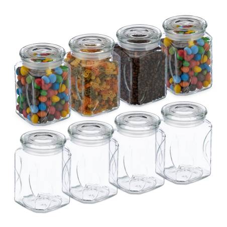 8 laikymo stiklainių su dangteliu rinkinys 750 ml0