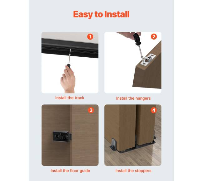 Dviejų durų bėgių sistema 122 cm4