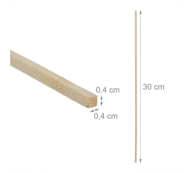 200 kvadratinių bambuko pagaliukų rinkinys 30cm3