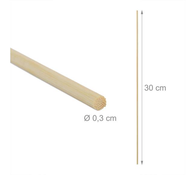 500 bambukinių lazdelių rinkinys 30cm3