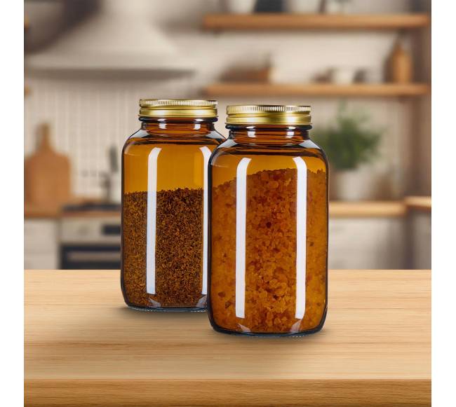 4 gintarinio stiklo indelių rinkinys 400 ml1