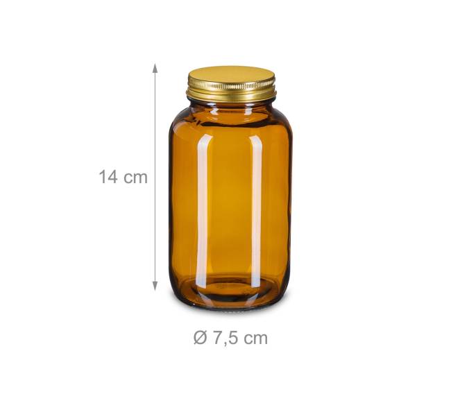 4 gintarinio stiklo indelių rinkinys 400 ml3