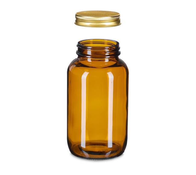 4 gintarinio stiklo indelių rinkinys 400 ml4