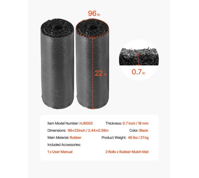 Guminė mulčio danga kraštovaizdžiui 2,44 x 0,56 m6